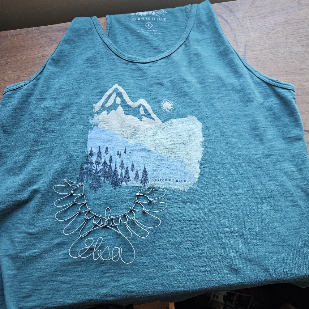 United By Blue Tank Sz. L Racerback Hi-lo Hem